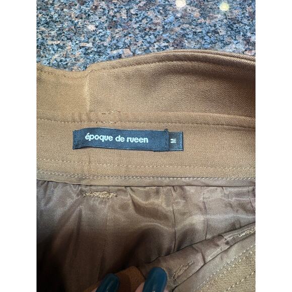 Women's High Waist Pleated Brown Dress Shorts Size M - Picture 10 of 16